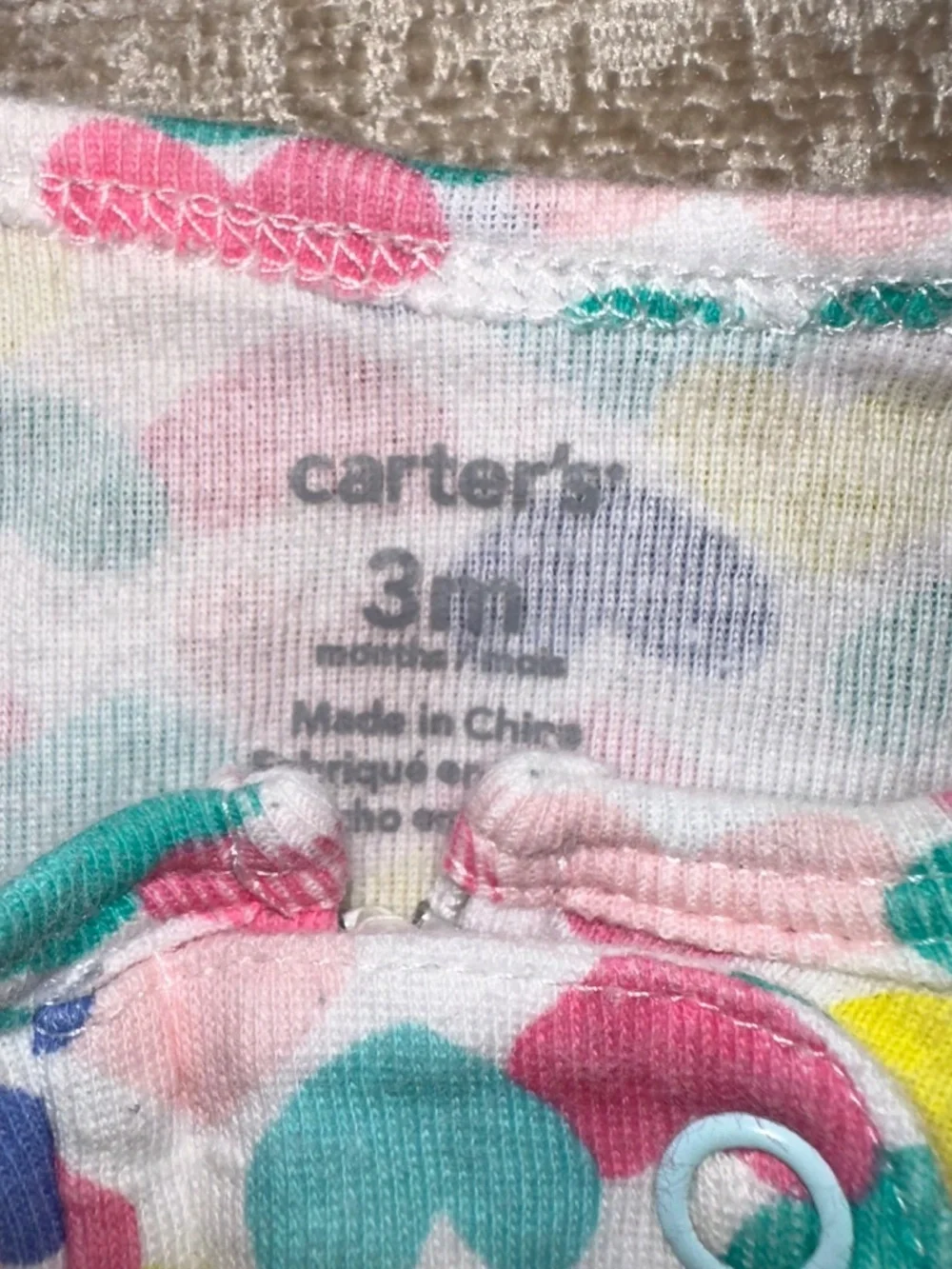 3m Carter’s footless sleepers